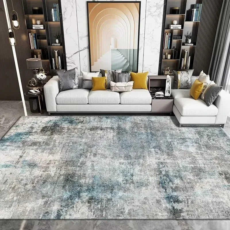 Modern Washable Area Rug with Anti-Slip Backing for Living Room