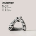 Lina Striped Knot Ceramic Vase & Modern Sculptural Desktop Art for Living Room Decor