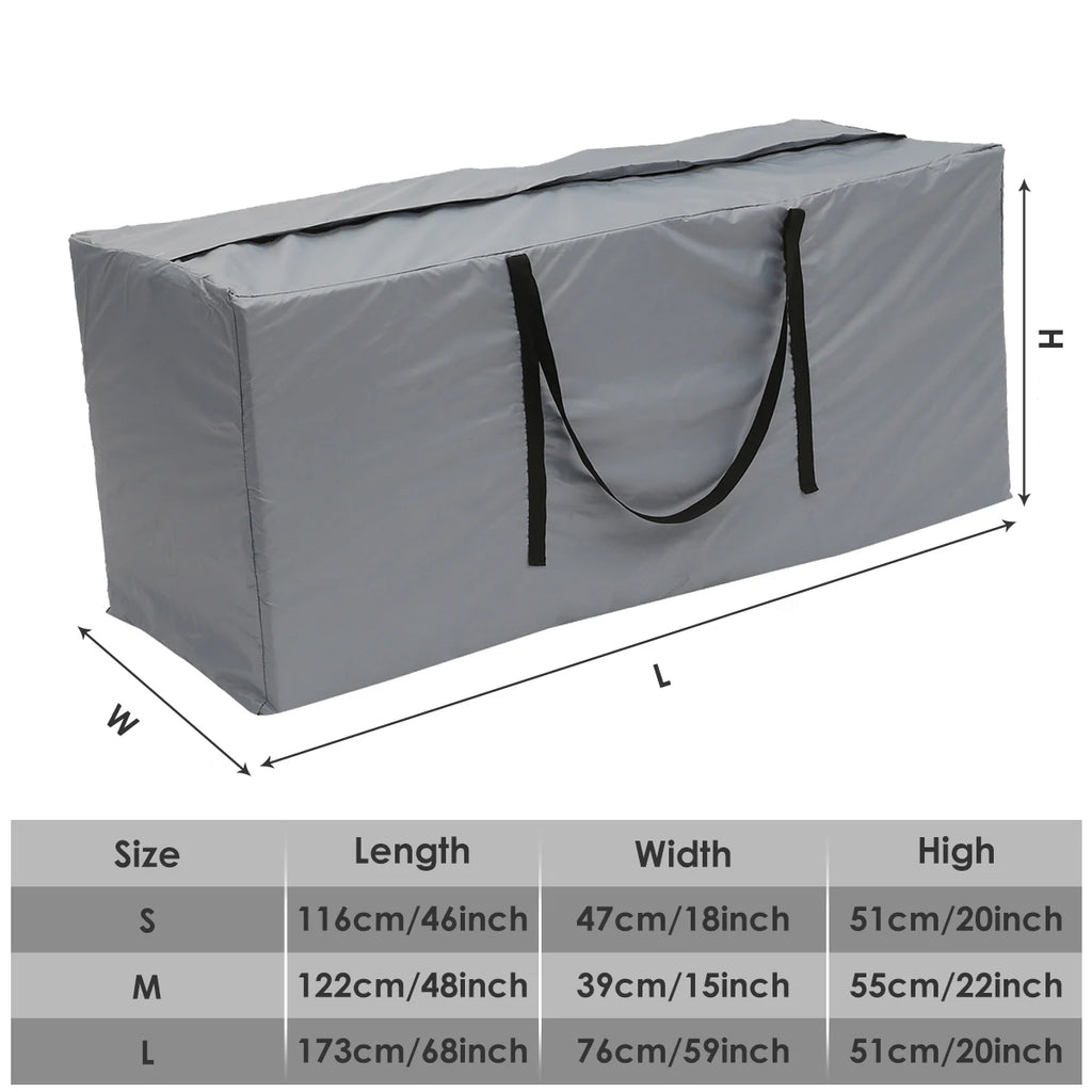 Outdoor Cushion & Furniture Storage Bag – Water-Resistant Oxford, Multiple Sizes