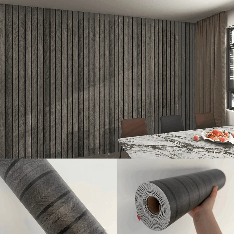 Willow Slat Self-Adhesive Wood Grain Wall Panel Roll for Bedroom & Living Room Accent