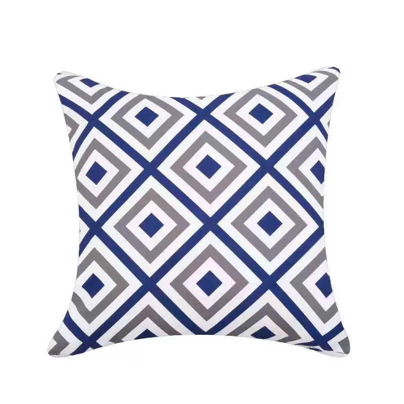 Modern Geometric Outdoor Cushion Covers – Splash Proof Oxford Cloth for Patio, Garden, or Terrace