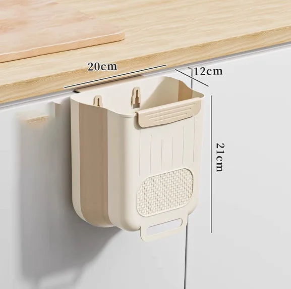 Foldable Wall-Mounted Kitchen Trash Bin – Hanging Cabinet Bin