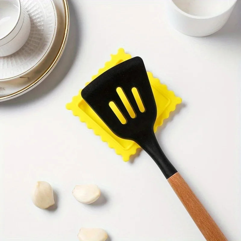 Cartoon Biscuit Silicone Spoon Rest for Kitchen Counters