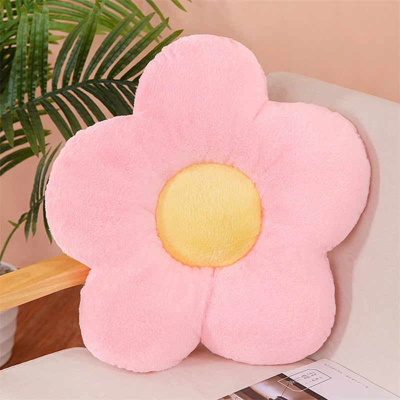 Daisy Five-Petal Plush Flower Cushion for Cozy Bedroom & Reading Nook Comfort – 30cm, Assorted Colors