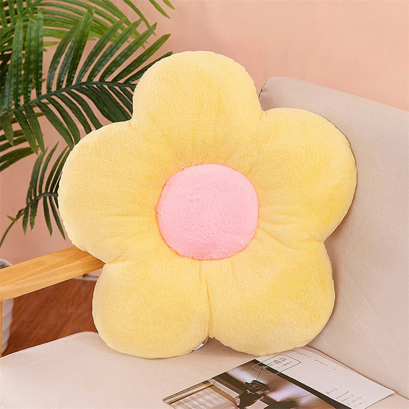 Daisy Five-Petal Plush Flower Cushion for Cozy Bedroom & Reading Nook Comfort – 30cm, Assorted Colors