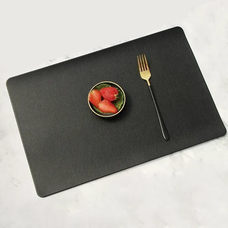 Modern Rectangular PVC Placemats – Easy-Clean Table Mats in 7 Colors