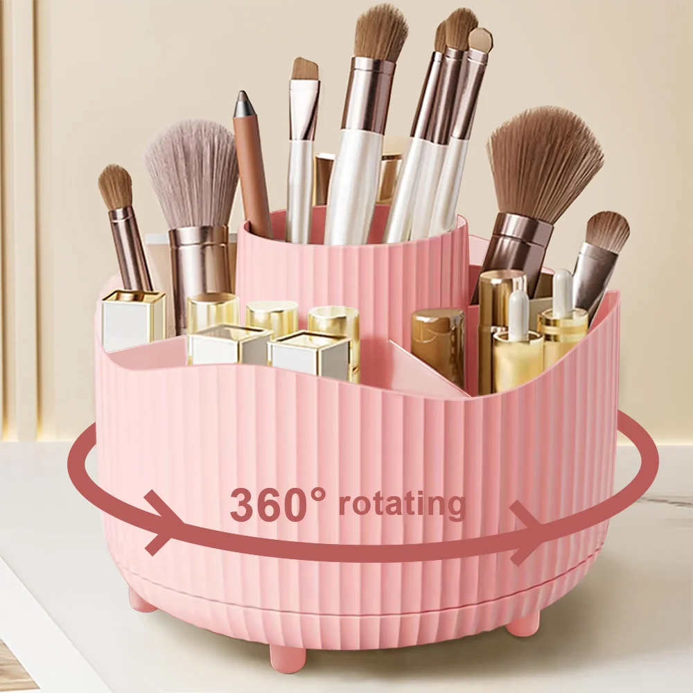 Ripple 360° Rotating Makeup Organizer for Vanity or Bathroom
