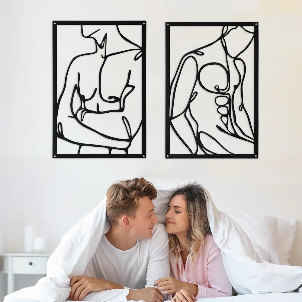 Marin Minimalist Metal Line Wall Art Set