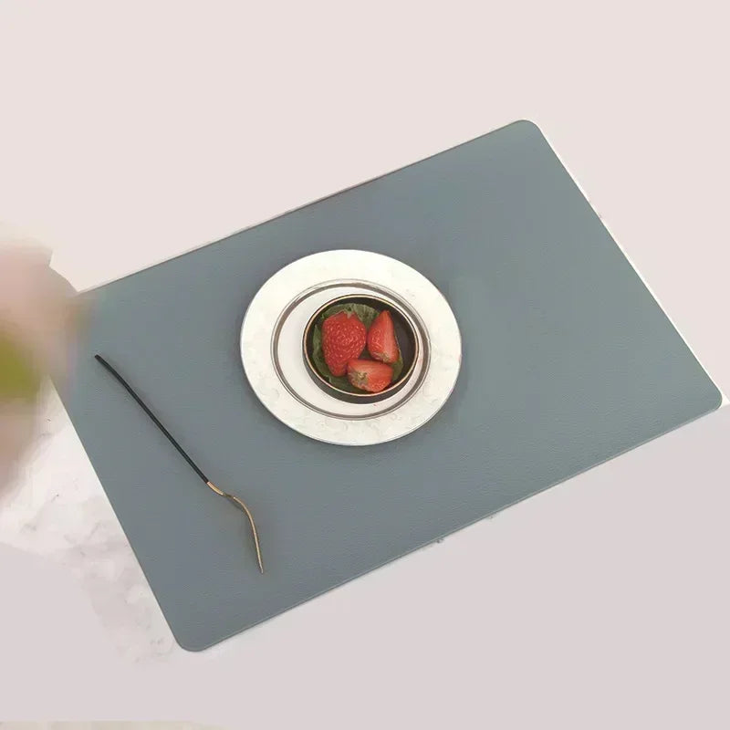 Modern Rectangular PVC Placemats – Easy-Clean Table Mats in 7 Colors