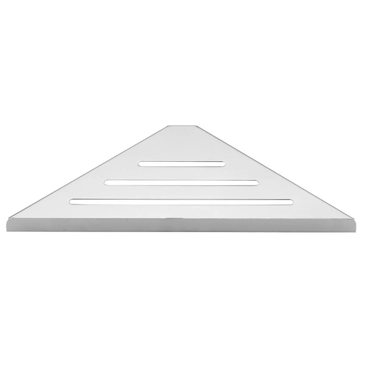 Stainless Steel Corner Shower Shelf for Bathroom Organization – Single Tier, Wall-Mounted, Silver or Black