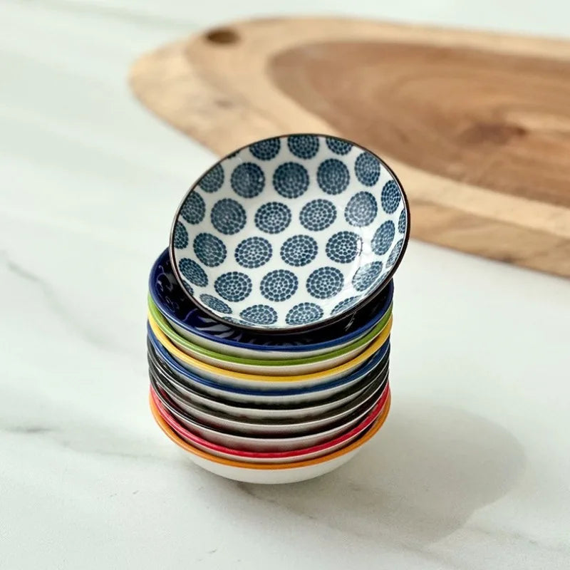 Orla Mandala Ceramic Trinket Dishes – Set of 6 or 10 Small Boho Plates