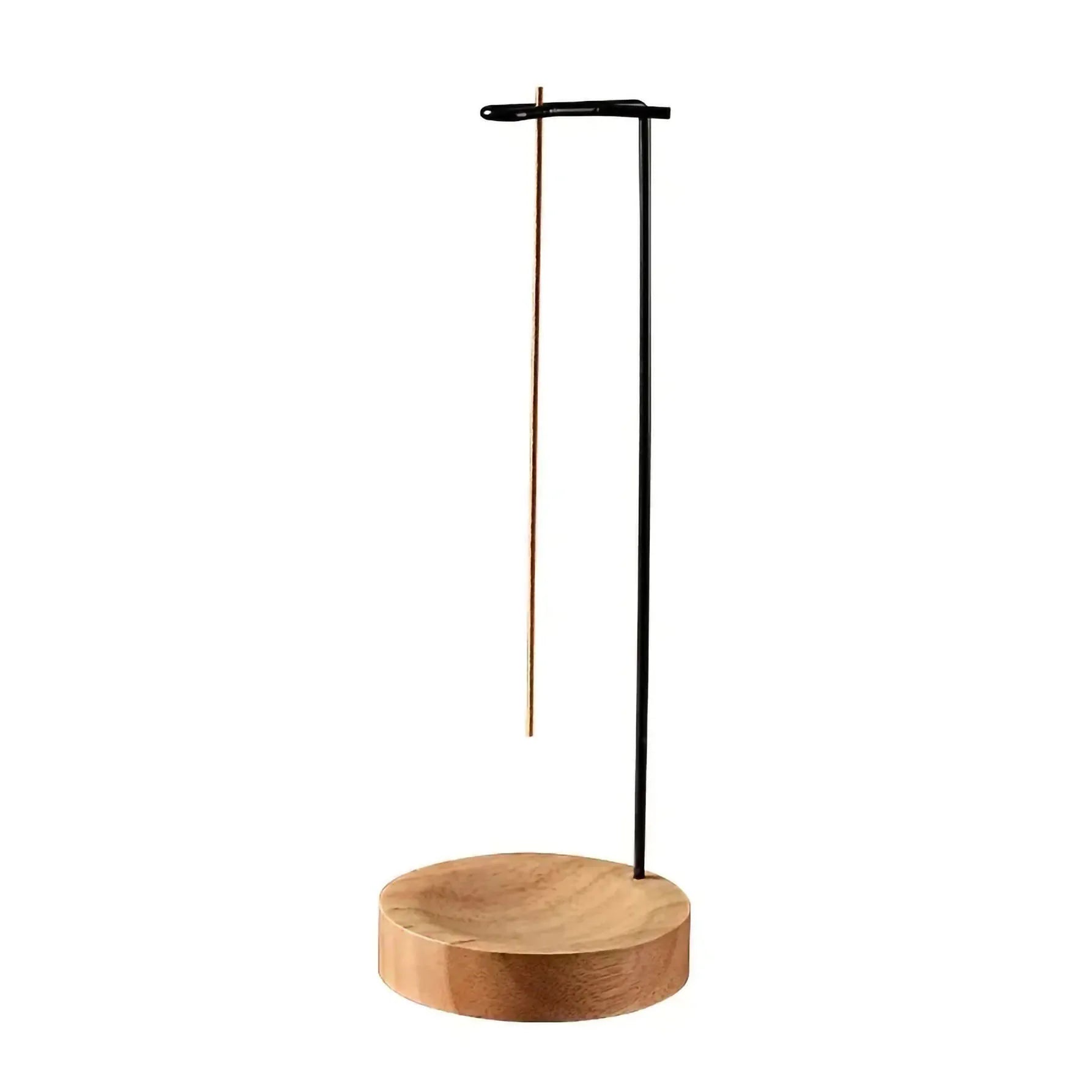 Wooden Incense Stick Holder with Round Tray for Calm Spaces