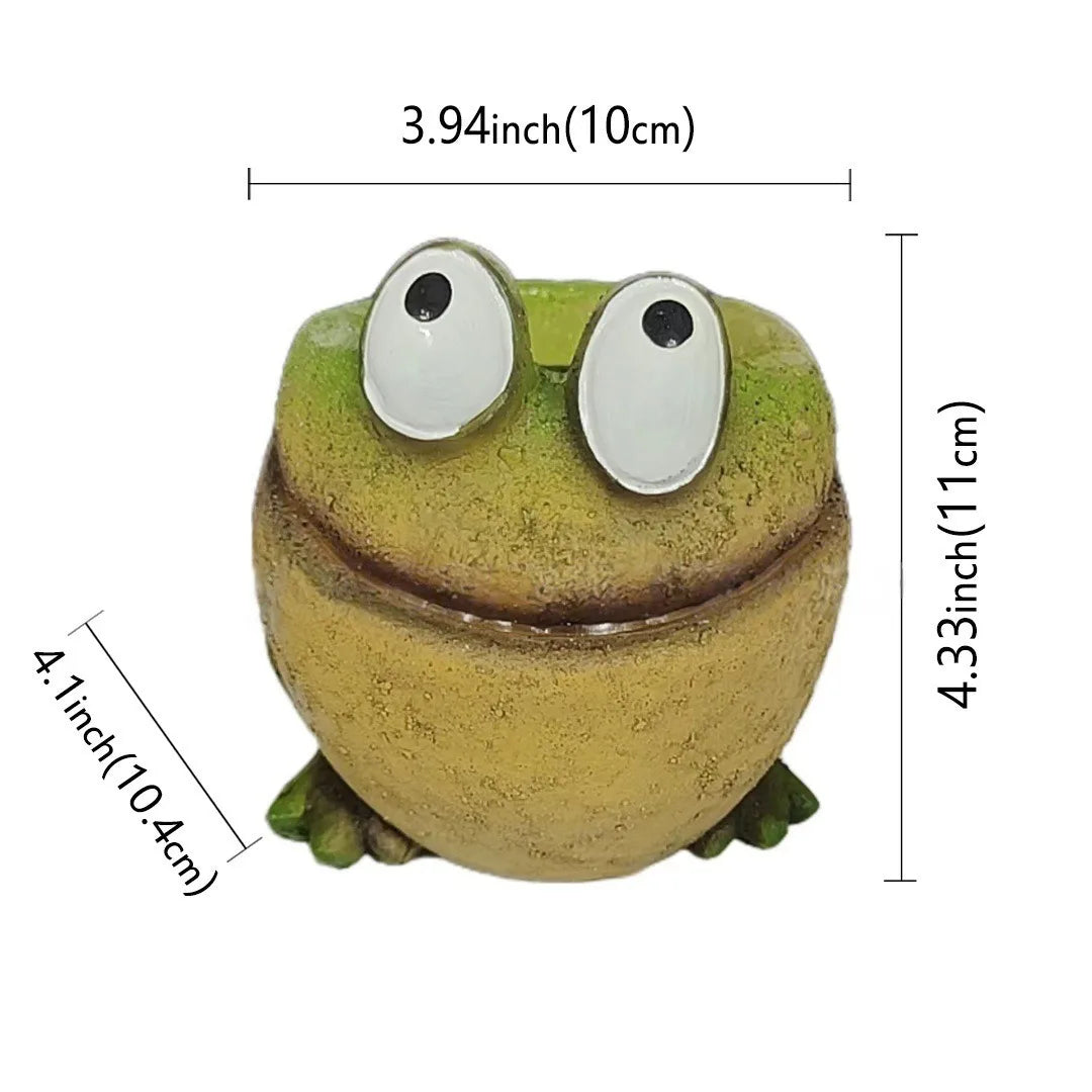 Willow Frog Resin Planter Pot for Indoor & Outdoor Decor