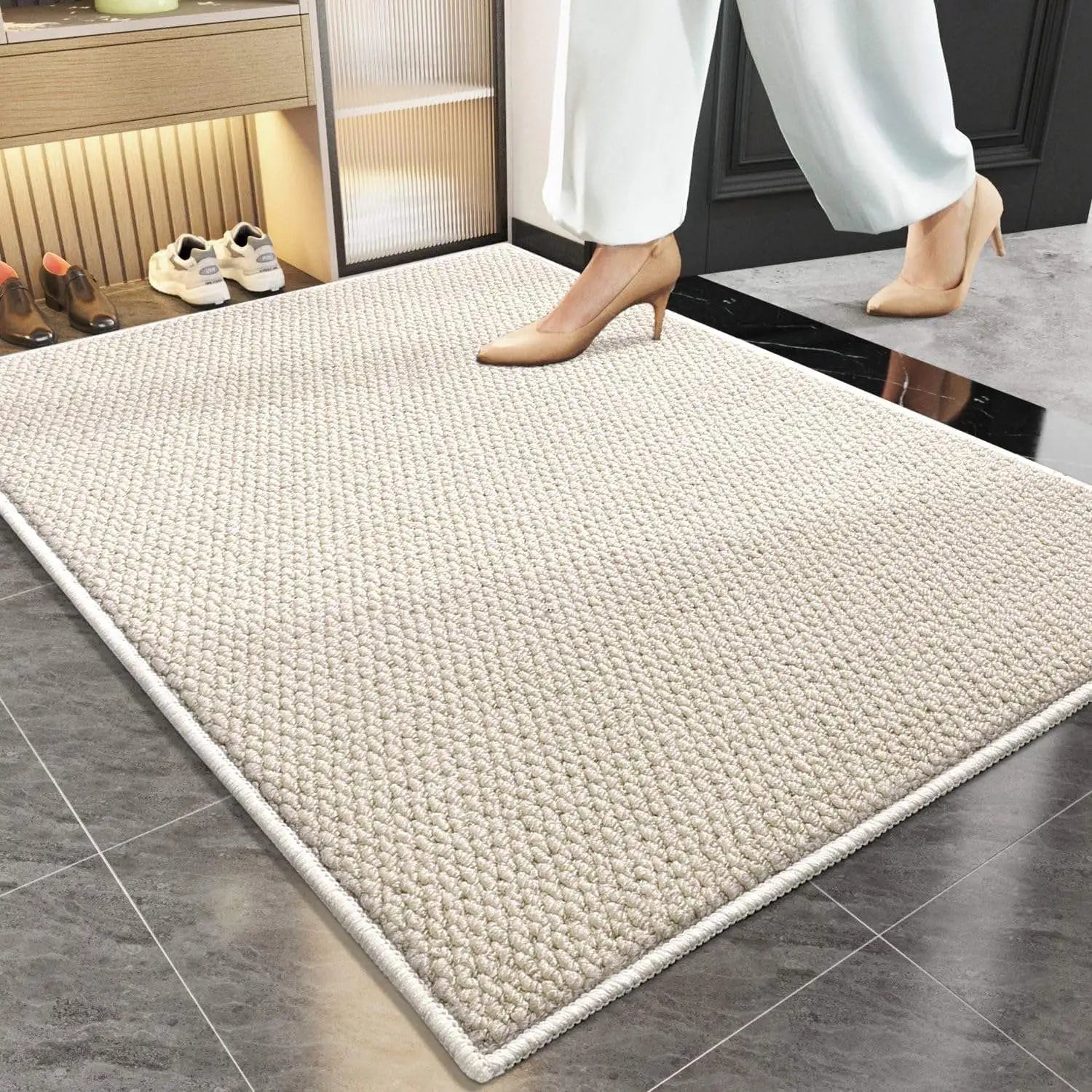 Textured Anti-Slip Entryway Doormat – Washable Indoor/Outdoor Rug