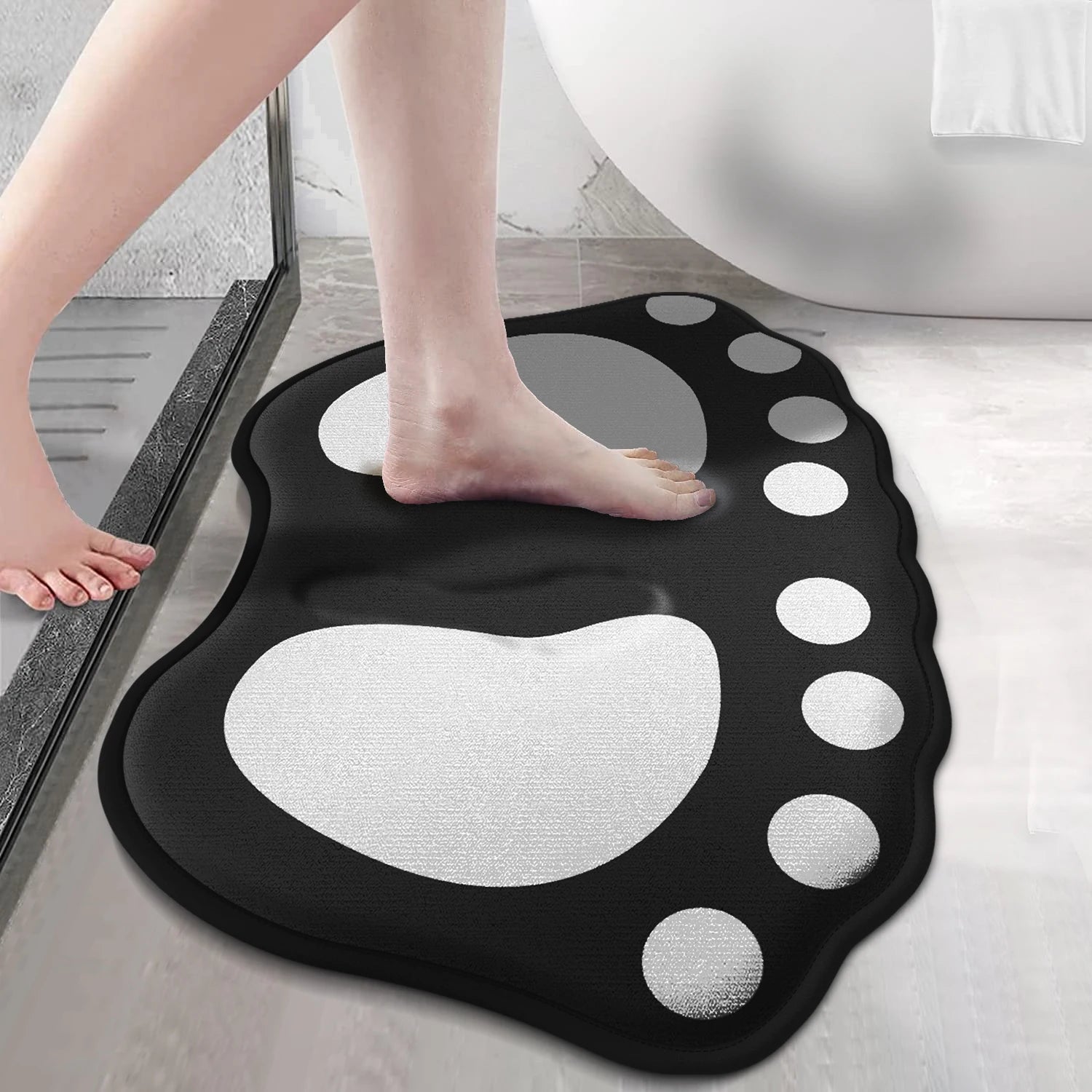 Claw Pattern Anti-Slip Memory Foam Bath Mat