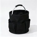 Large Folding Storage Organizer Bag with Handle – Portable Black Tool and Cleaning Basket for Home, Garden, Car & Outdoor Use
