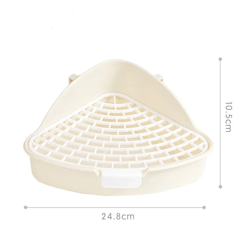 Corner Litter Tray for Small Pets – Bunny, Guinea Pig & Ferret Size