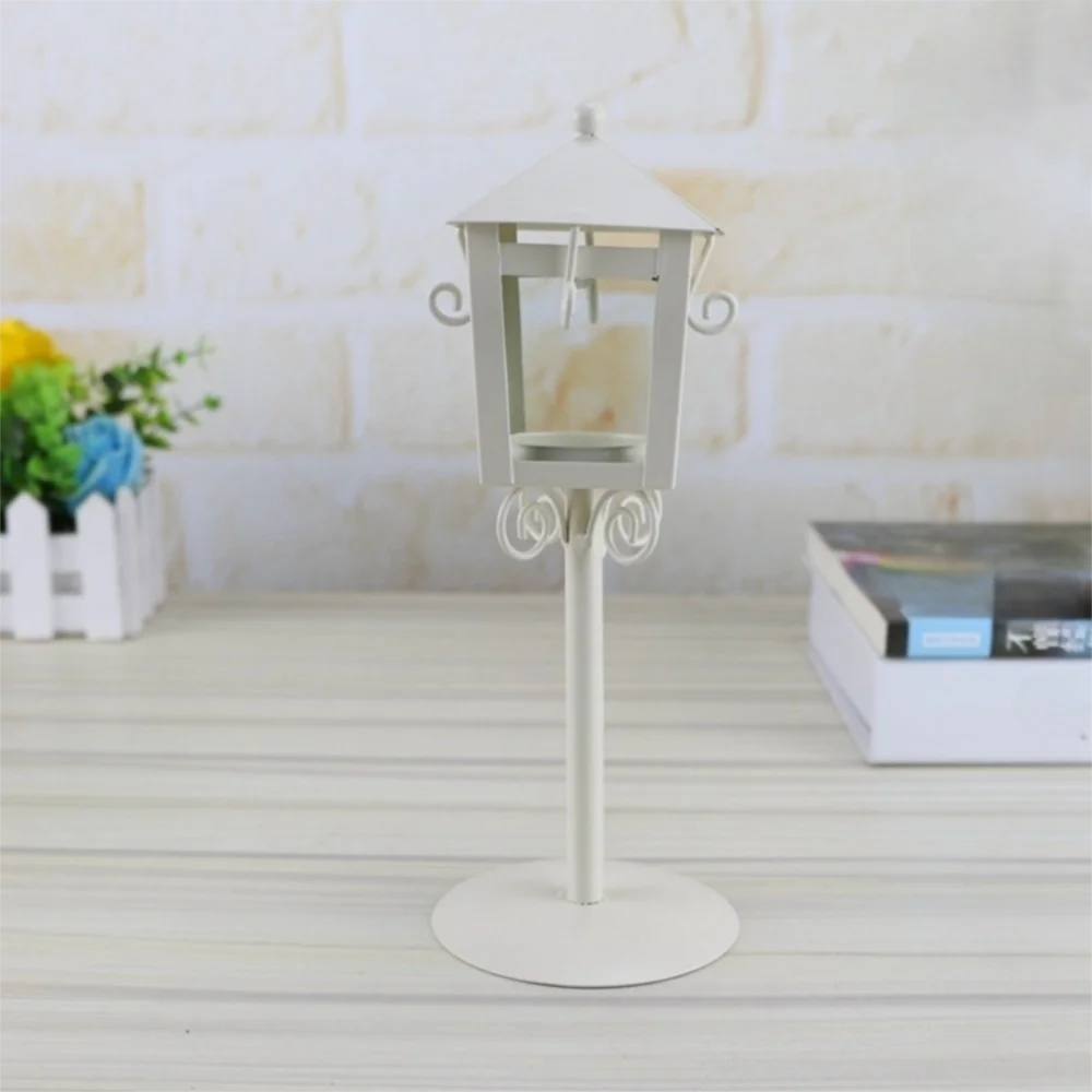 Marlowe Lantern-Style Iron Candle Holder