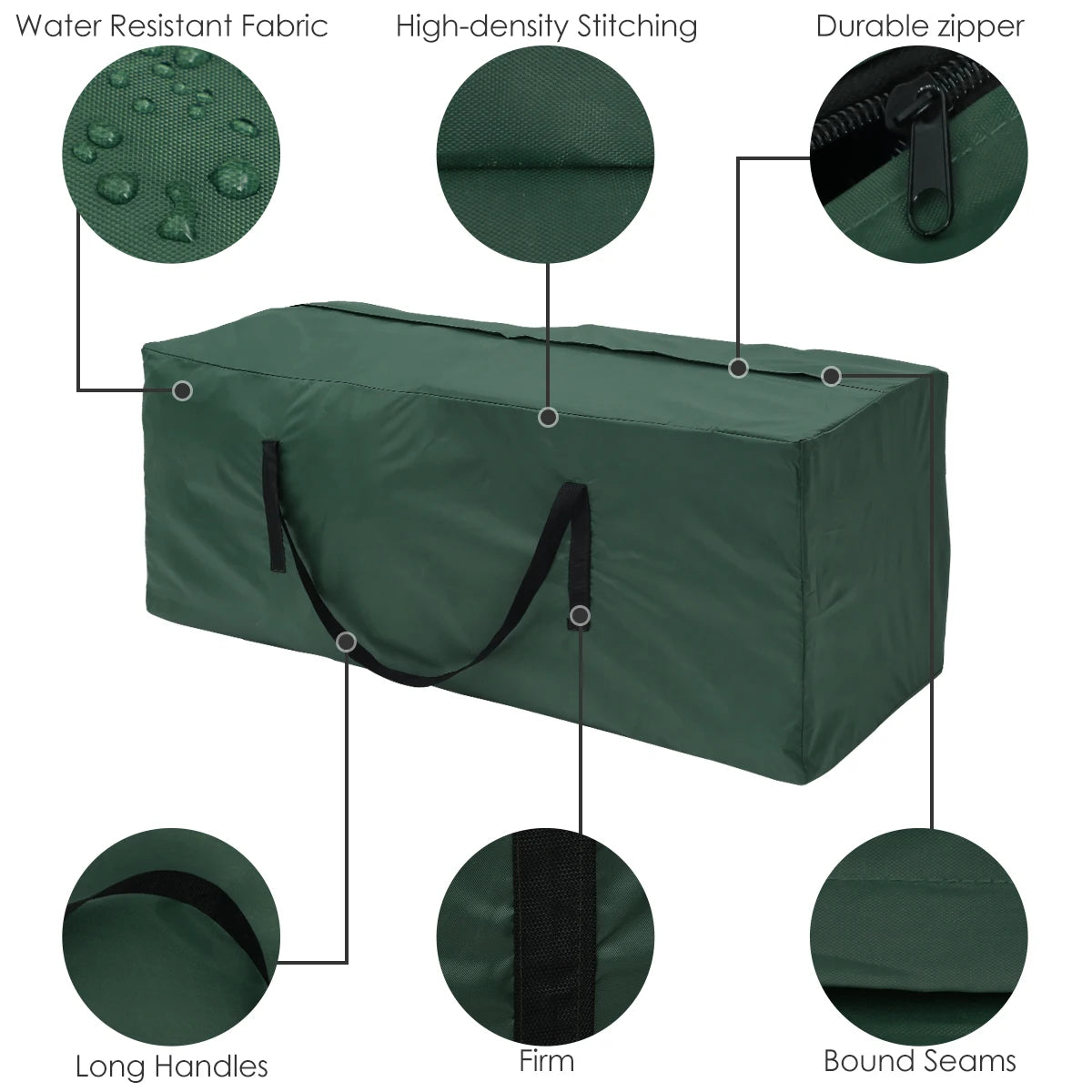 Outdoor Cushion & Furniture Storage Bag – Water-Resistant Oxford, Multiple Sizes