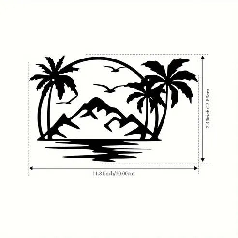 Lakeview Round Metal Wall Art