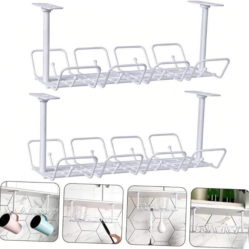 Under Desk Cable Management Tray Organizer in Gray for Home Office Power Strips & Wires