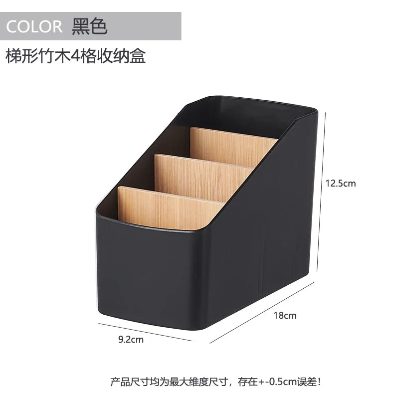 4-Compartment Desktop Remote Control Organizer