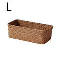 Handwoven Rectangular Seagrass Storage Basket