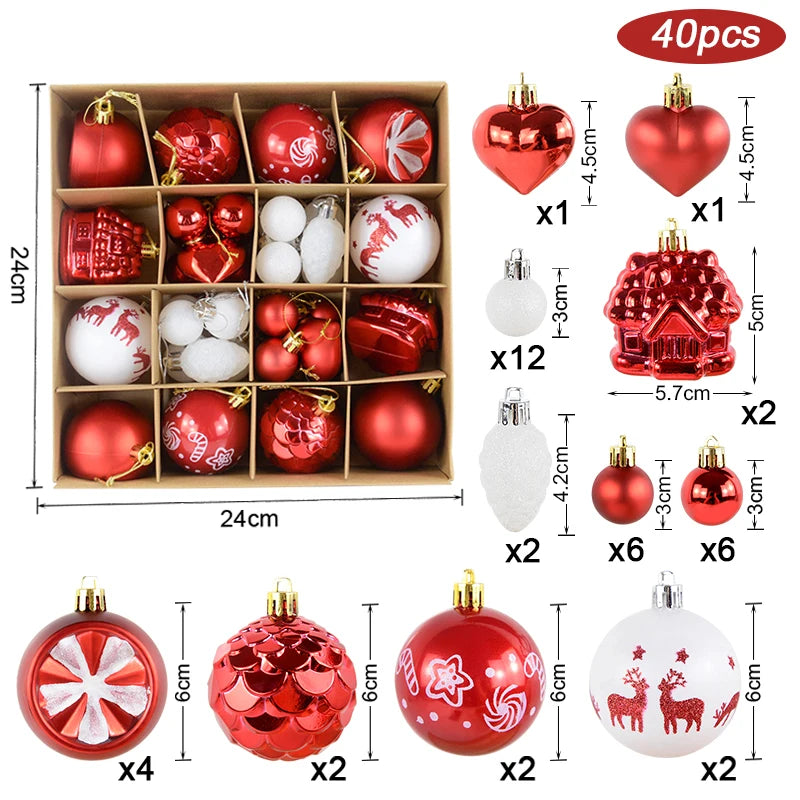 Winterberry Christmas Ornament Set for Tree Decorating