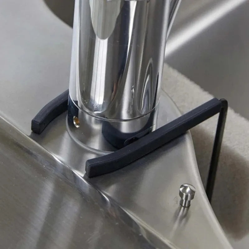Metal Sink Caddy Faucet Sponge Holder for Kitchen Organization