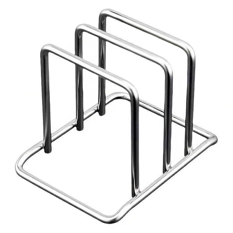 Stainless Steel Cutting Board and Pot Lid Organizer Rack