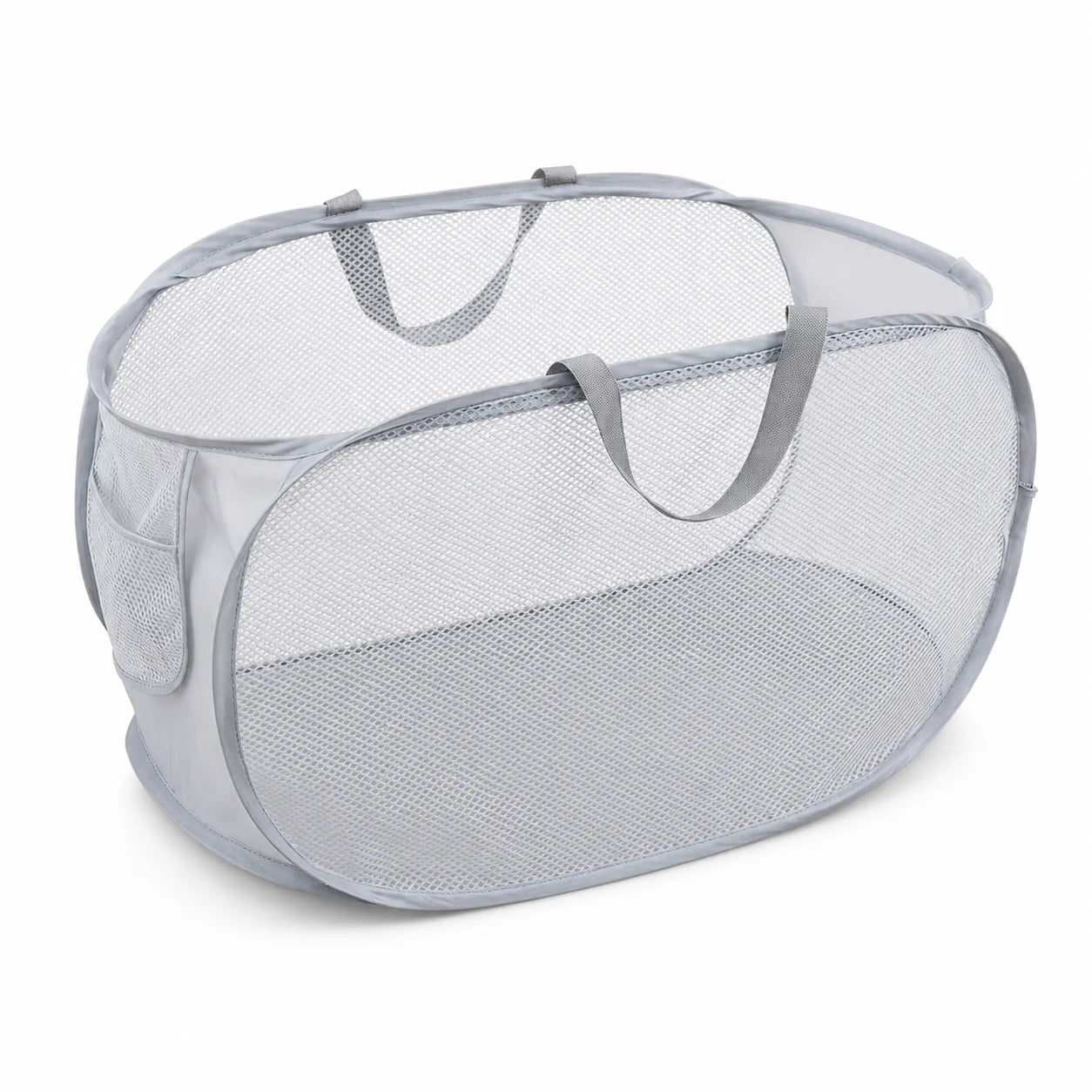 Foldable Mesh Toy Storage Basket with Handles for Kids' Room or Playroom