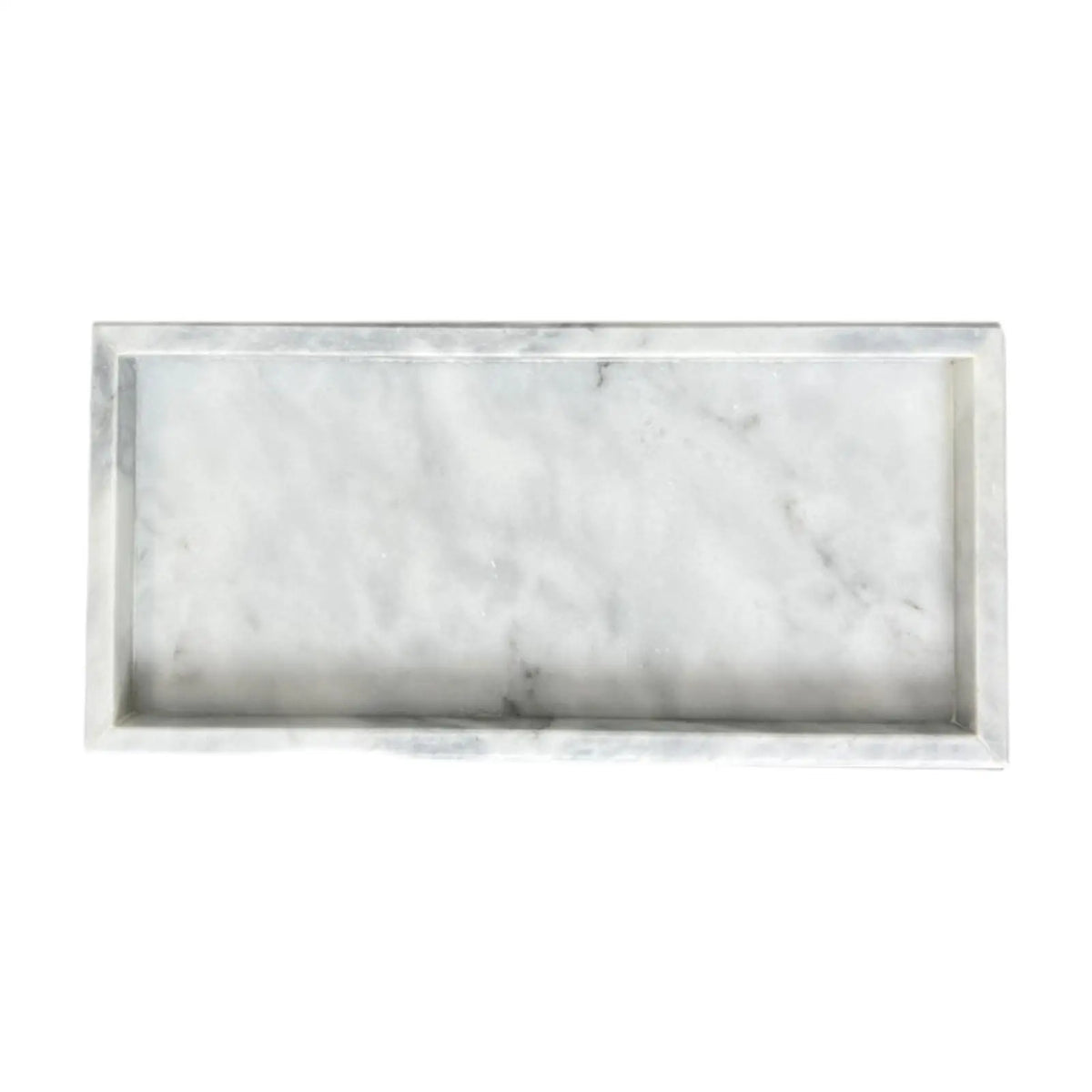 Rectangular Marble Vanity Tray for Bathroom, Bedroom, or Kitchen – 30x13cm Stone Organizer in Green, Black, or White