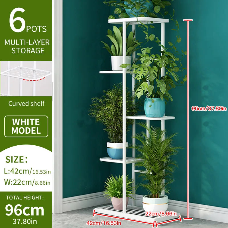 Iron Multi-Tier Plant Stand for Indoor Living Rooms or Balconies