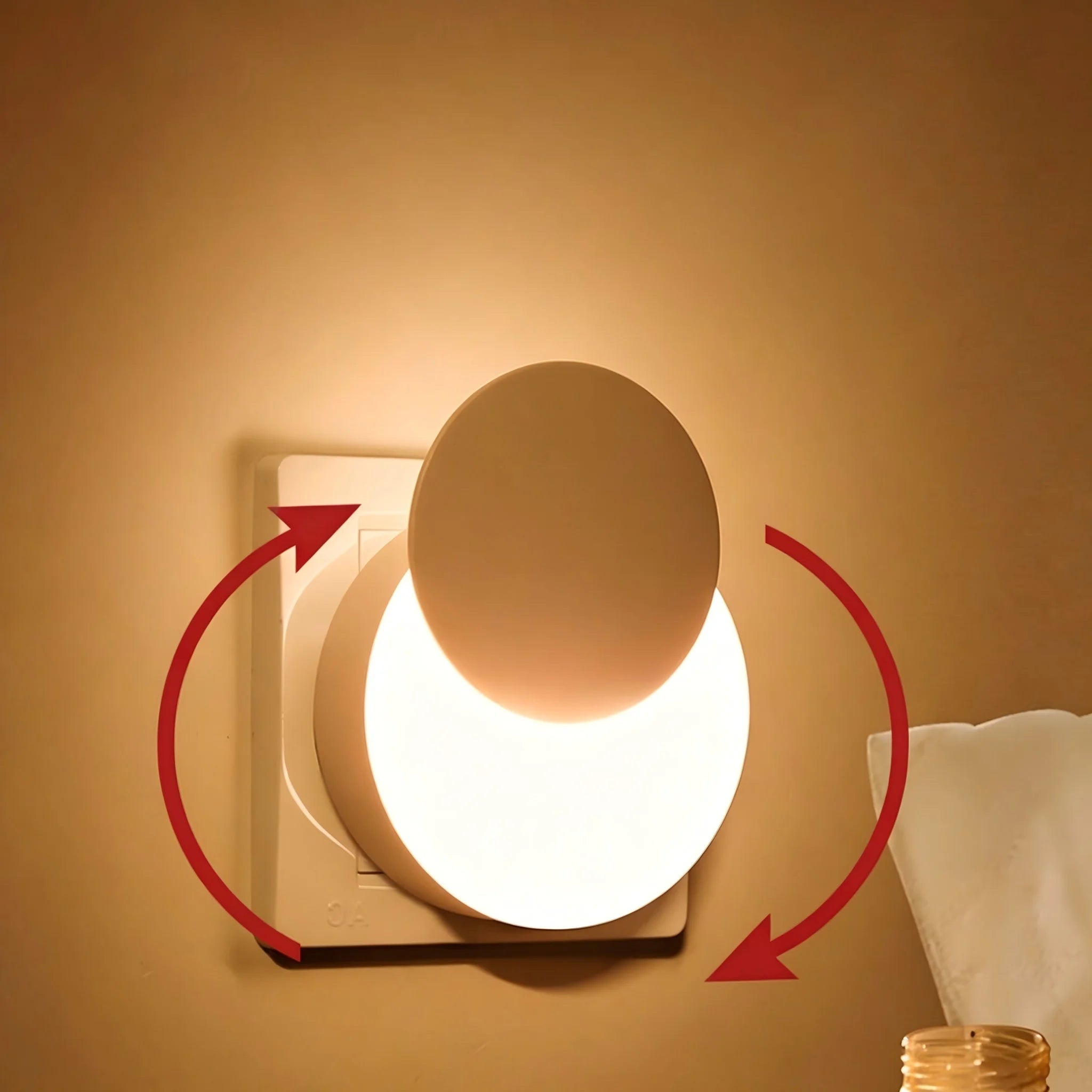 Adjustable Motion Sensor Night Light for Bedroom or Hallway (Plug-In)