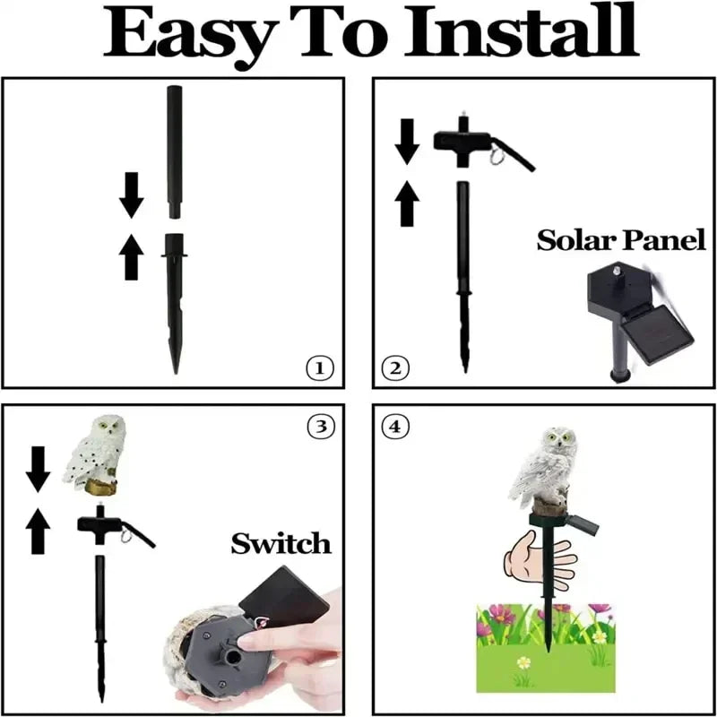 Owl Solar Garden Stake Light