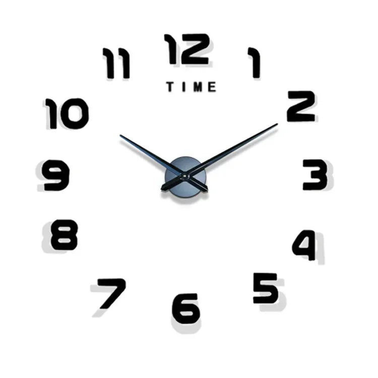 Modena Frameless 3D Wall Clock, Acrylic, 40cm