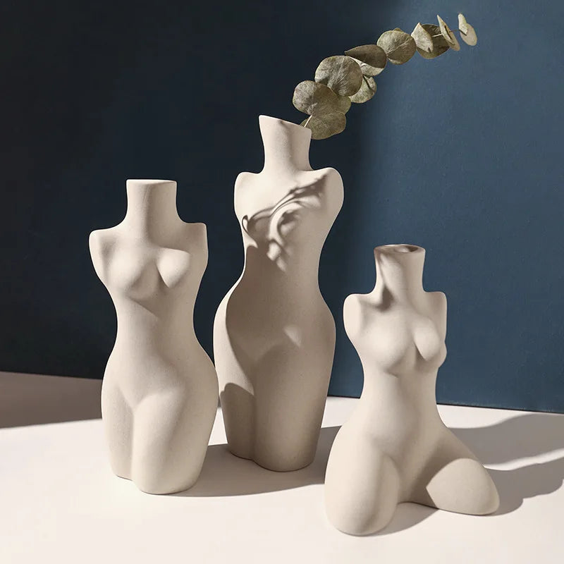 Wabi Sabi Ceramic Body Sculpture Vase