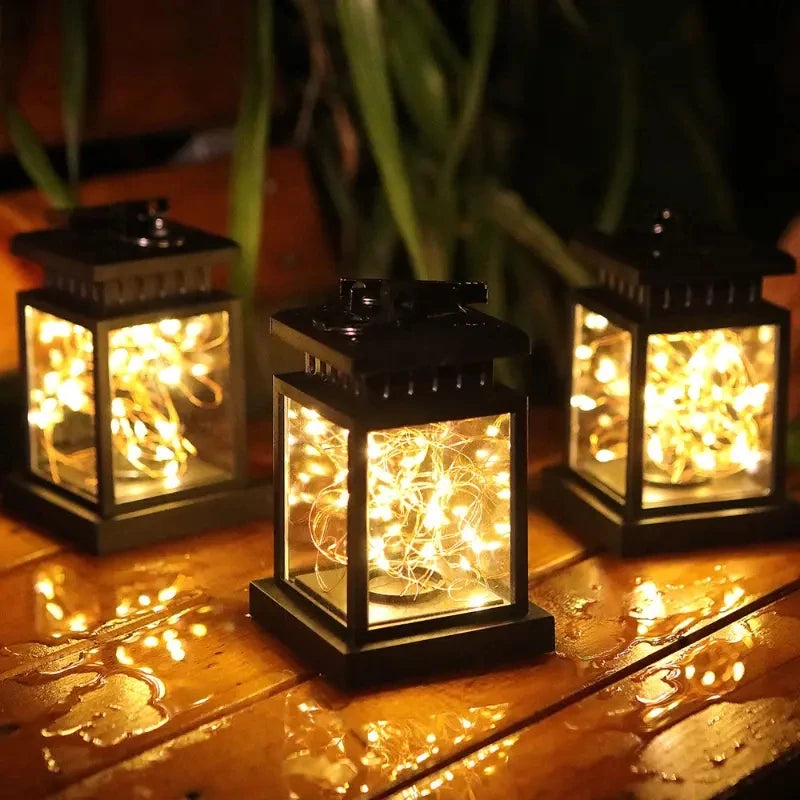 Solar LED Lantern for Garden and Patio – Hanging or Tabletop Outdoor Light