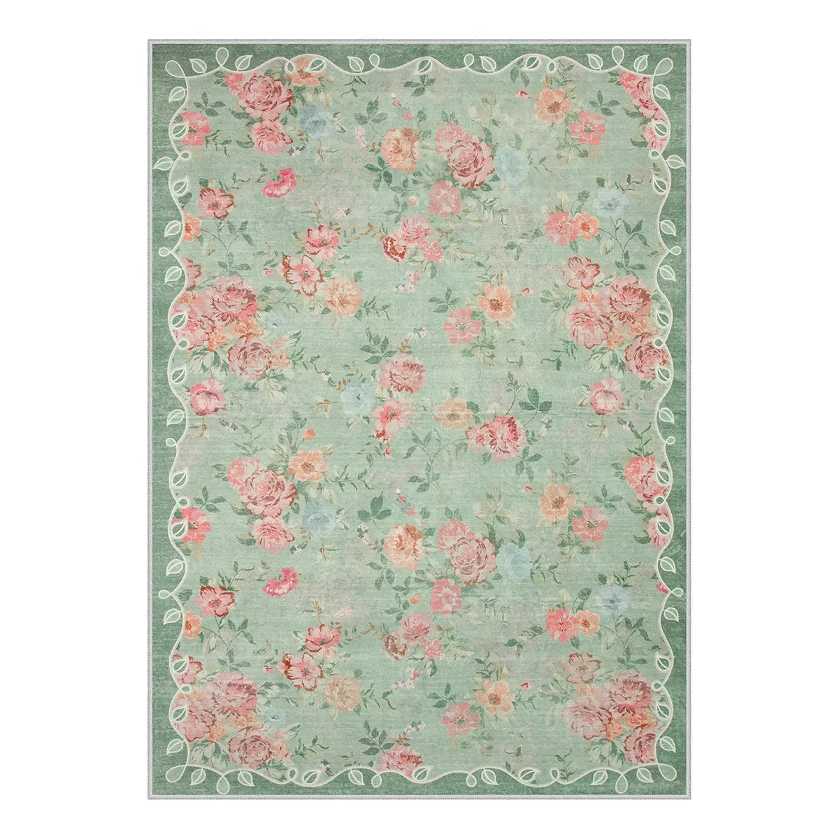 Eloise Vintage Rose Botanical Area Rug