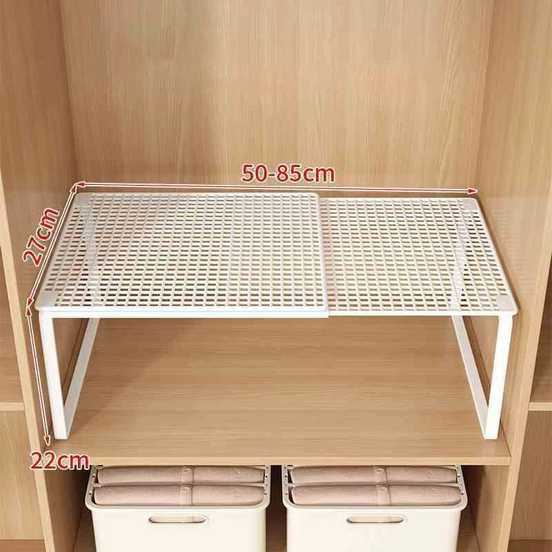 Adjustable Stackable Closet Shelf Organizer – Carbon Steel