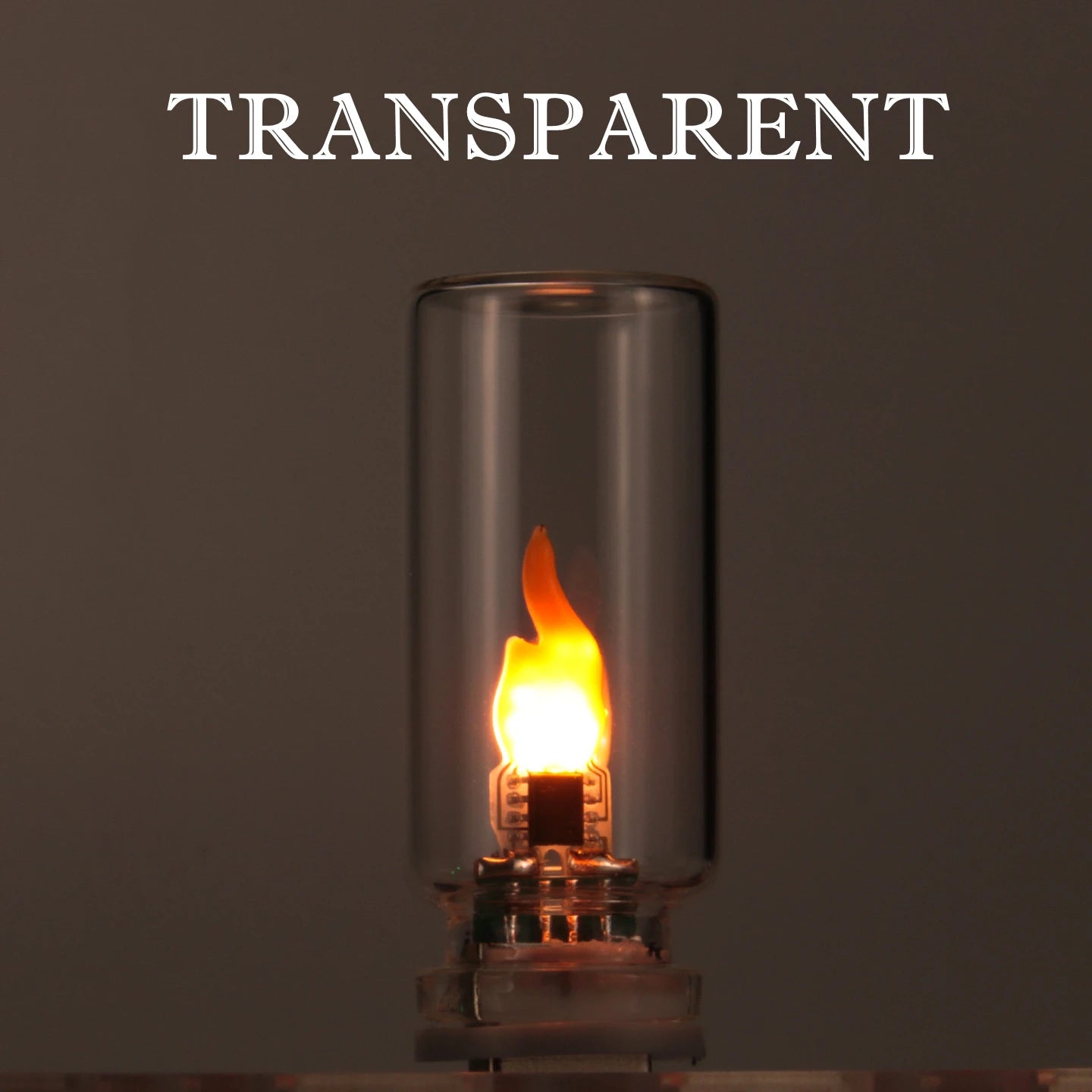 Simulated Flame USB Glass Candle Night Light