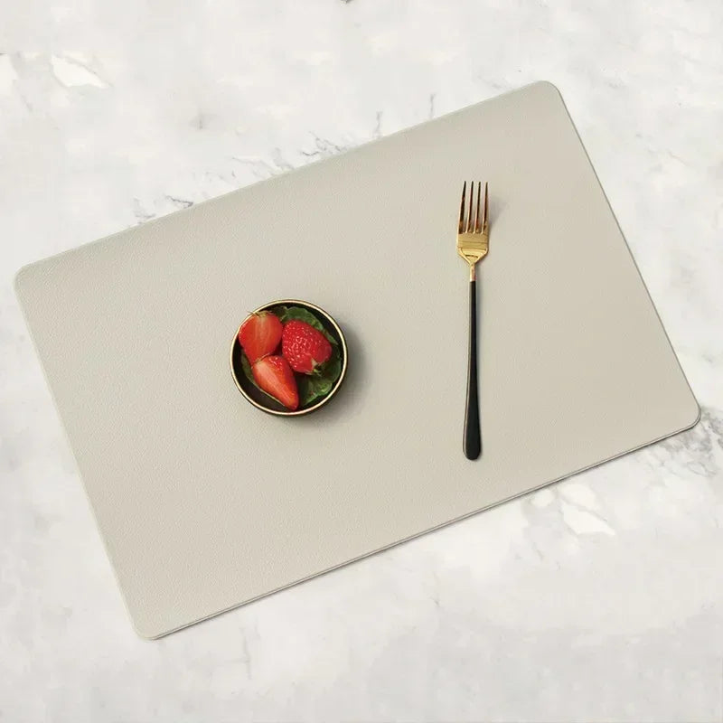 Modern Rectangular PVC Placemats – Easy-Clean Table Mats in 7 Colors
