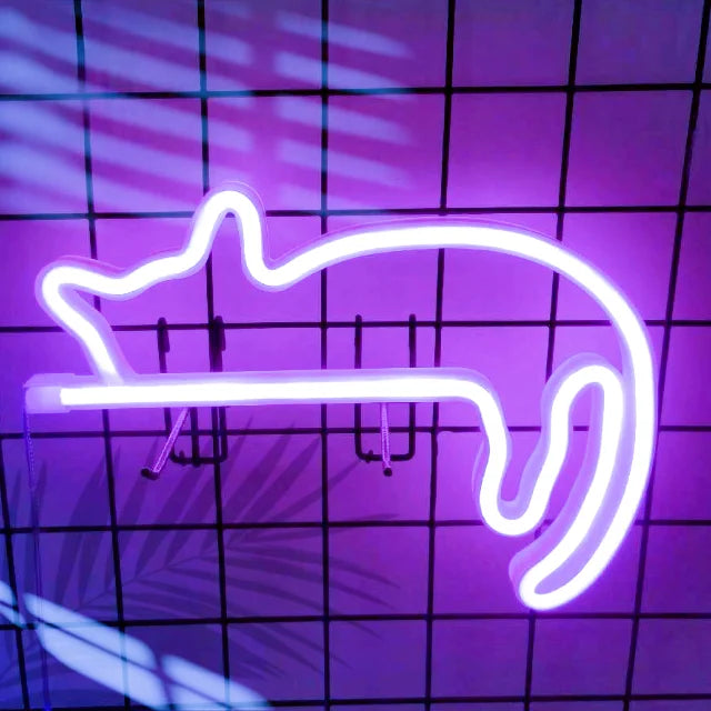 Layla Cat-Shaped LED Neon Wall Light