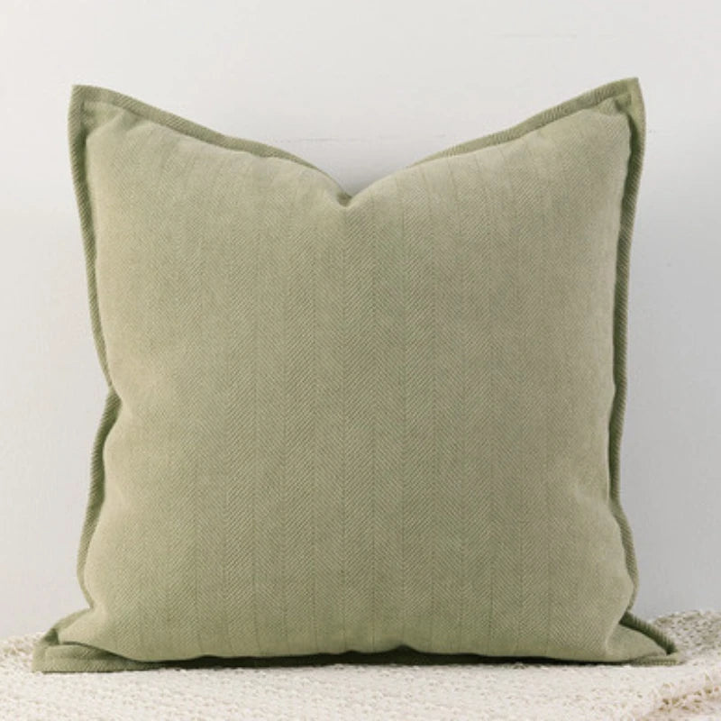 Herringbone Woven Pillow Cover – Soft Textured Accent for Sofa or Bed