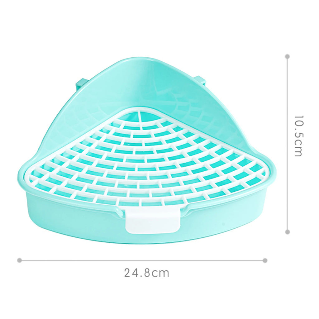 Corner Small Animal Litter Tray – Easy-Clean Potty Box for Bunnies & Pets