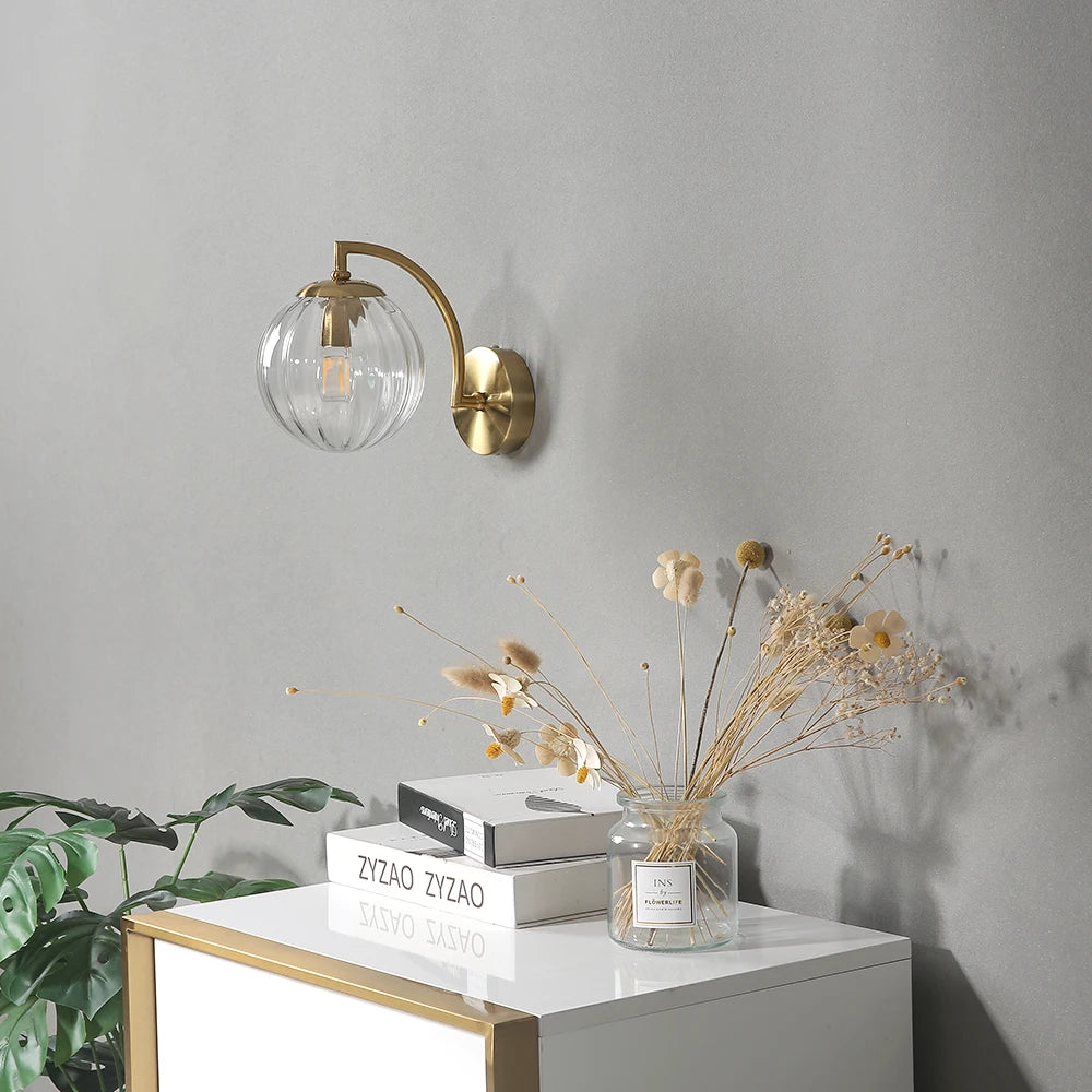 Camberley Ribbed Glass Wall Sconce