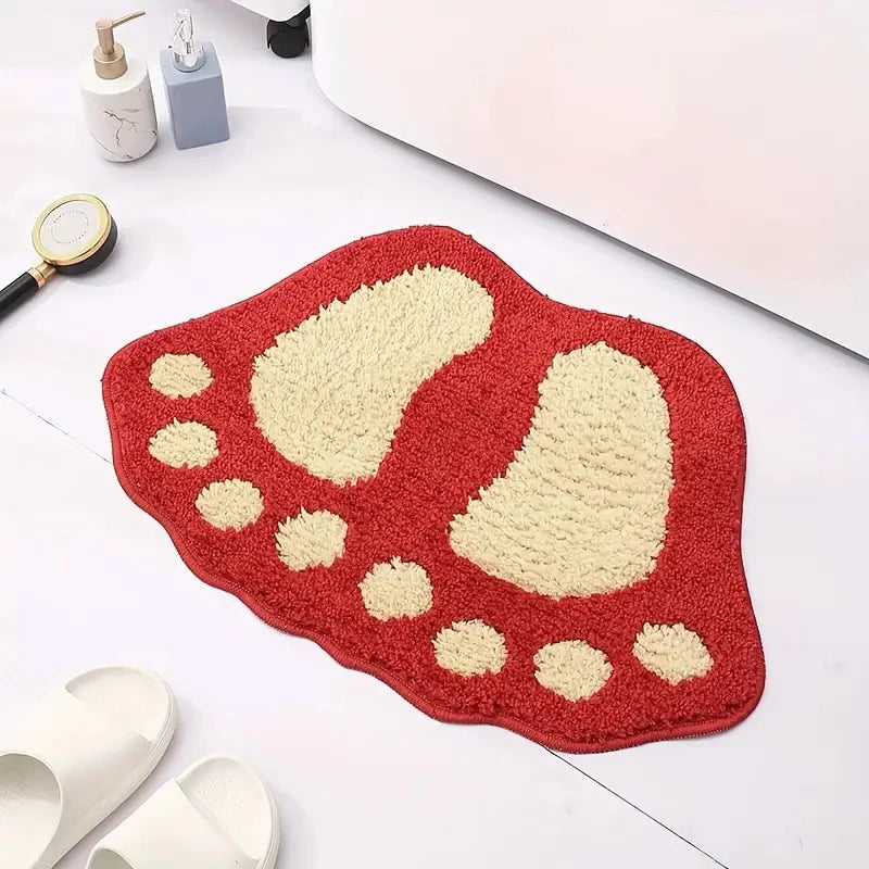 Soft Footprint Microfiber Bath Mat – Absorbent, Non-Slip, 40x60cm