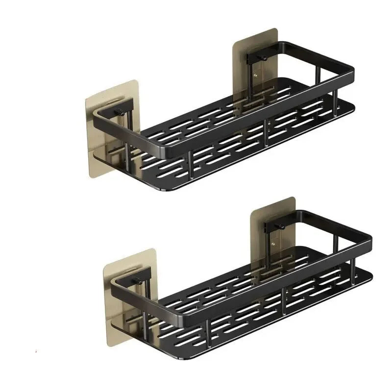 Adhesive Wall-Mount Corner Shelf for Bathroom or Kitchen Organization