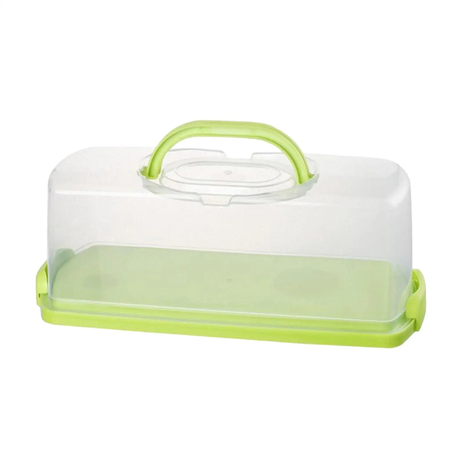 Rectangular Bread Box with Handle and Clear Lid