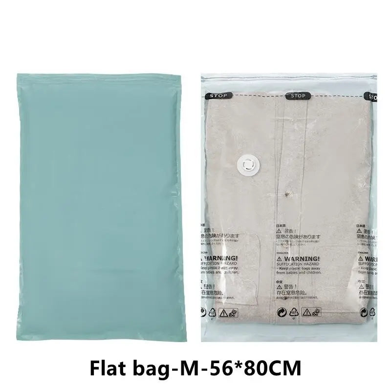 No-Pump Vacuum Storage Bags for Closets, Bedding & Small Spaces